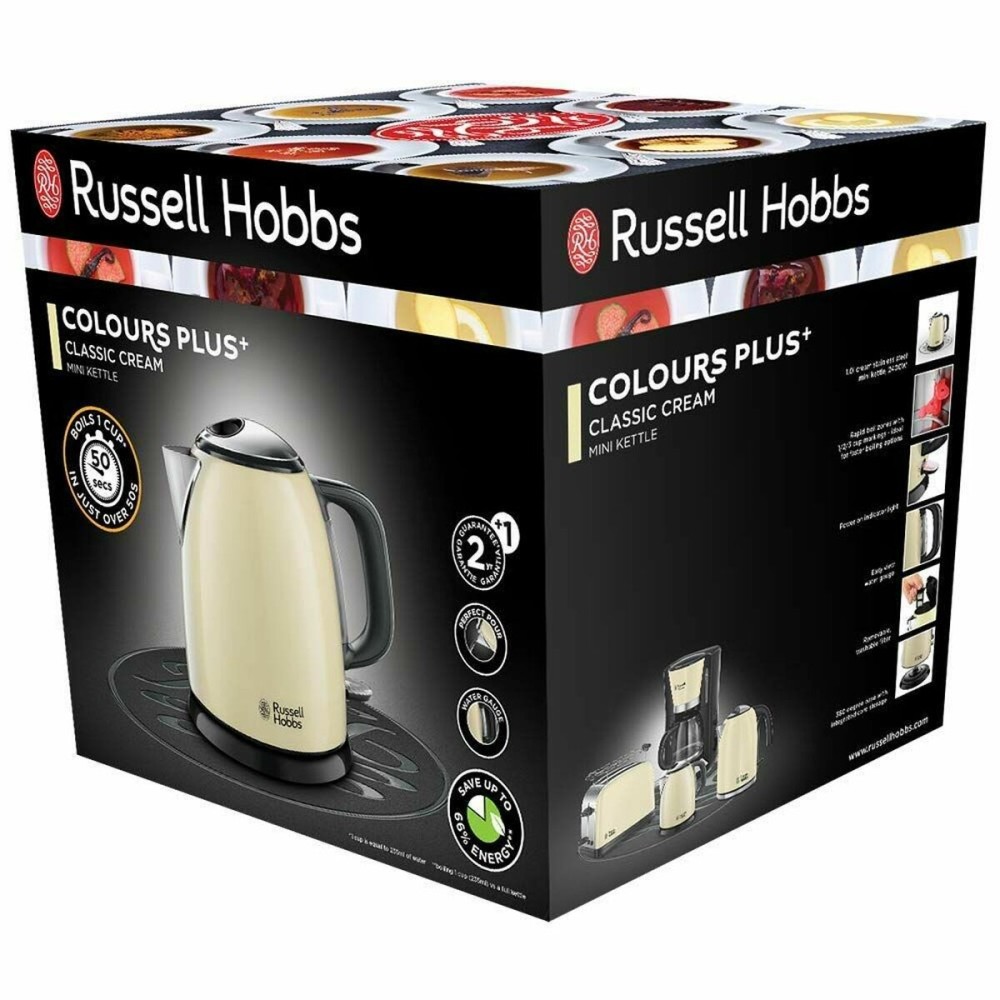 Electric Kettle with LED Light Russell Hobbs 24994-70 Cream 2400 W (1 L)