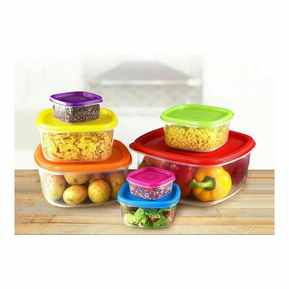 Set of lunch boxes Privilege Multicolour 3 L 7 Pieces 12 Units