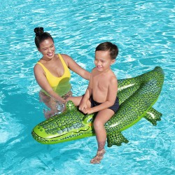 Bestway Crocodile Gonflable avec Poignées 152x71 cm +3 Ans Plage et Piscine 41477