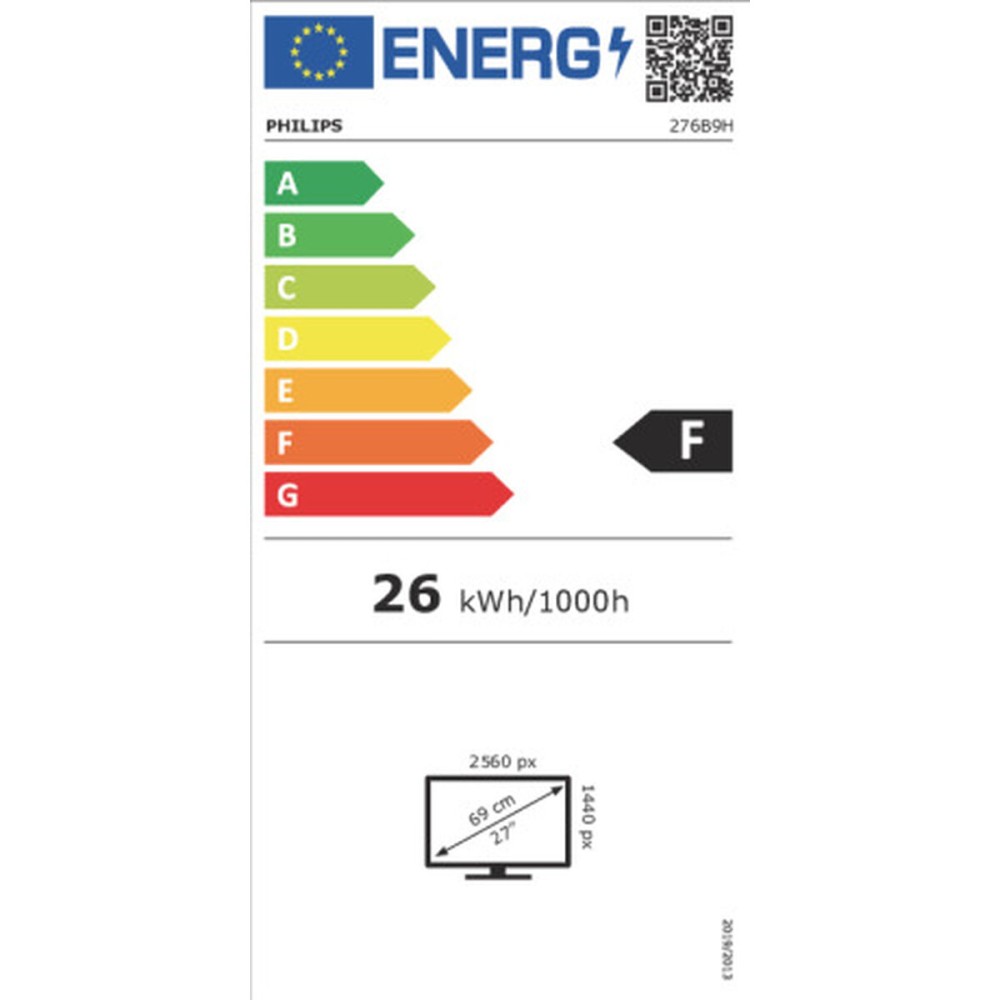 Écran Philips 276B9H/00 Quad HD IPS 27" LED Flicker free 75 Hz 27"