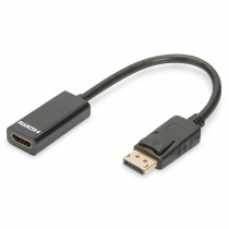 DisplayPort to HDMI Adapter Digitus AK-340400-001-S Black 15 cm