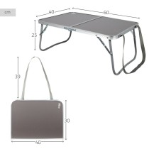 Folding Table Aktive Camping Anthracite 60 x 25 x 40 cm (4 Units)