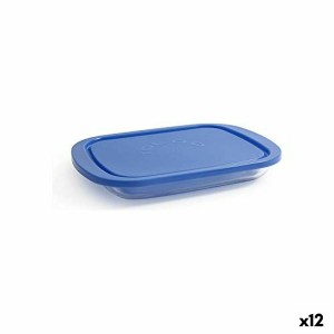 Lunchbox Borgonovo Igloo Blau rechteckig 800 ml 26 x 18,5 x 3,4 cm (12 Stück) (26 x 18,5 x 3,4 cm)