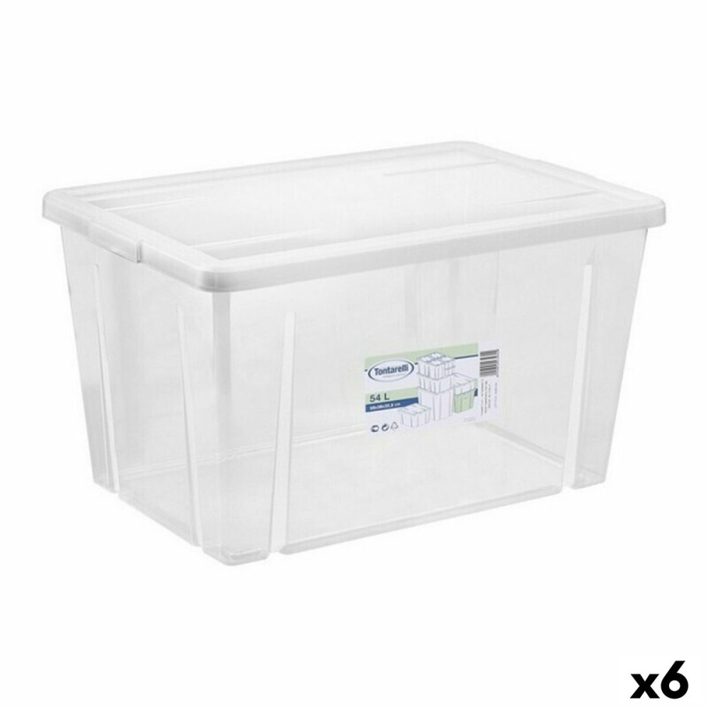 Boîte de rangement avec couvercle Tontarelli Linea box 54 L 59 x 39 x 33 cm (6 Unités)