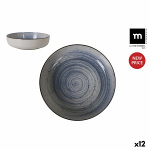 Deep Plate La Mediterránea Swirl Ø 18 cm (12 Units)