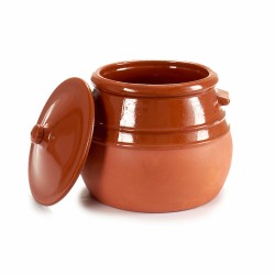 Casserole with Lid Baked clay 3,5 L 23 x 22 x 23 cm (4 Units)