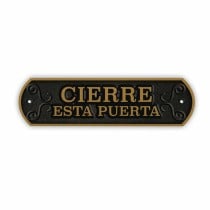 Badge Magnet & Steel Cierre esta puerta 24 x 7,2 cm