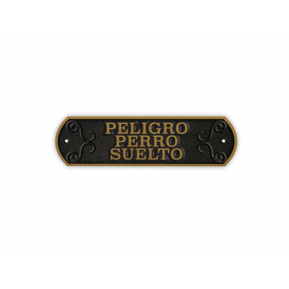 Plaque Magnet & Steel Peligro perro Suelto 24 x 7,2 cm