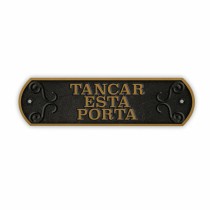 Plaque Magnet & Steel Tancar Esta Porta 24 x 7,2 cm