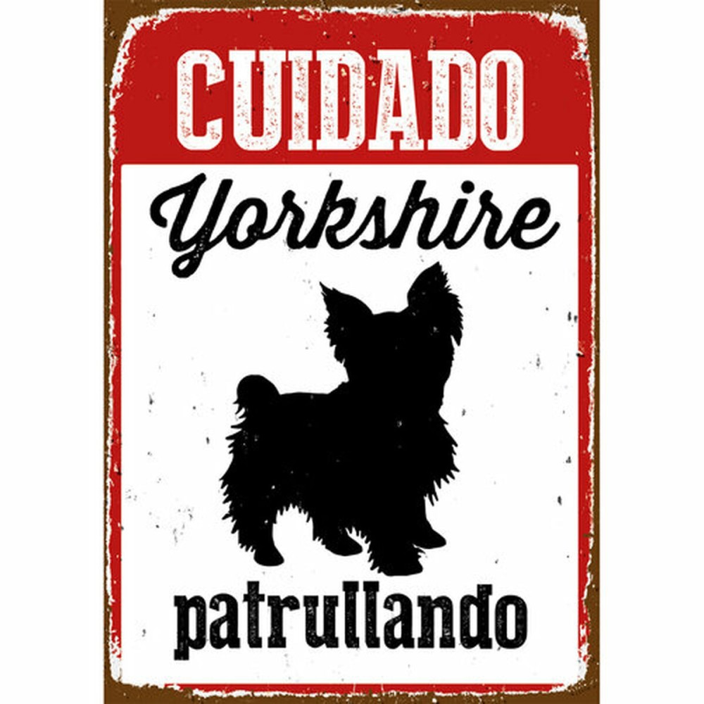 Badge Magnet & Steel Cuidado Yorkshire Patrullando 14,8 x 21 cm