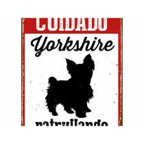 Badge Magnet & Steel Cuidado Yorkshire Patrullando 14,8 x 21 cm