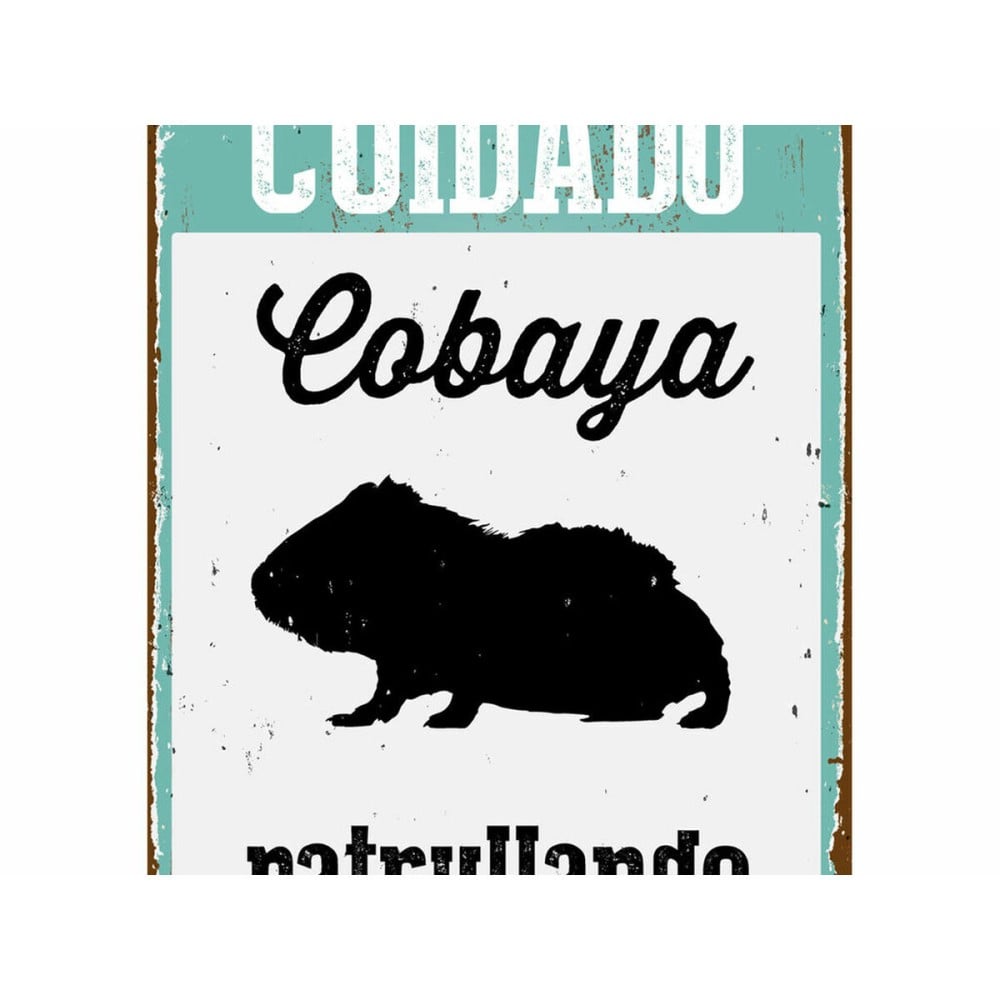 Badge Magnet & Steel Cuidado Cobaya Patrullando 14,8 x 21 cm