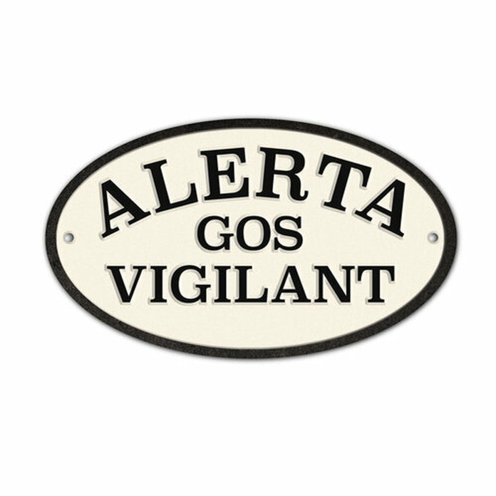 Badge Magnet & Steel Alerta Gos Vigilant 16,3 x 9,5 cm