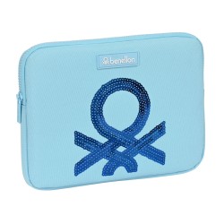 Housse d'ordinateur portable Benetton Sequins Bleu clair (31 x 23 x 2 cm)