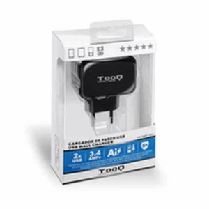 Chargeur mural TooQ TQWC-1S02 USB 17W Noir 17 W