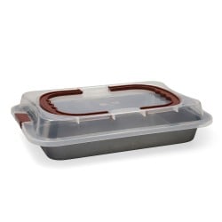 Oven Mould Quid Sweet Grey Black Metal 36 x 23 x 4,5 cm With lid (4 Units)