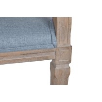 Sofa DKD Home Decor Blau Leinen Kautschukholz (122 x 69 x 72 cm)