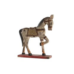 Figurine Décorative DKD Home Decor Cheval Fer Bois de manguier (35 x 10 x 42 cm)