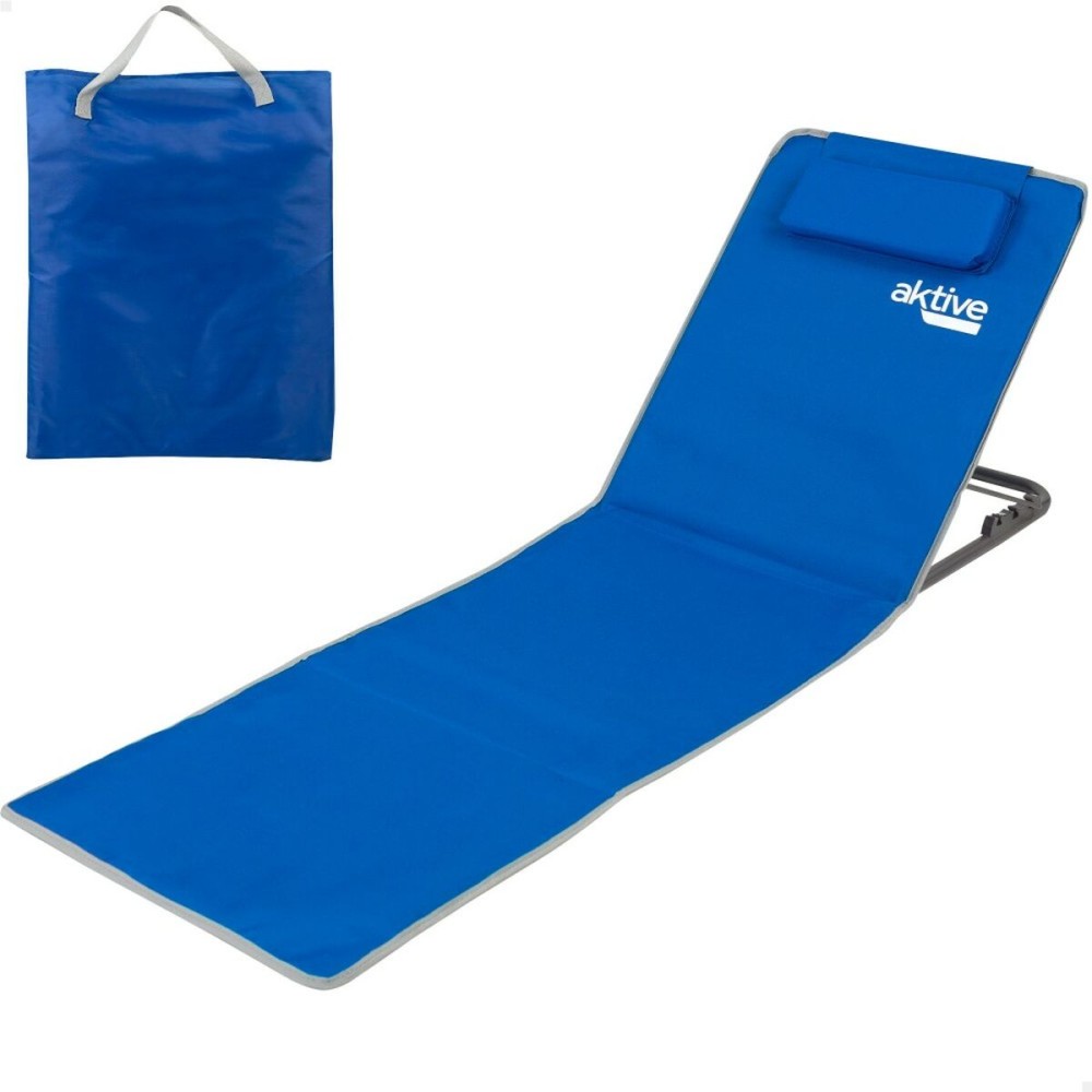 Matte Aktive Neigbar 147 x 55 x 48 cm PVC 600D Blau Stahl Schwamm (4 Stück)