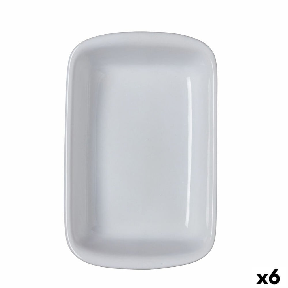 Oven Dish Pyrex Supreme White Ceramic Tempered glass Rectangular 30,2 x 20 x 7,4 cm (6 Units)