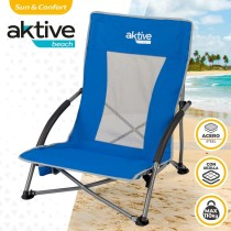 Beach Chair Aktive Blue 50 x 67 x 51 cm (4 Units)