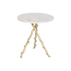 Table d'appoint DKD Home Decor Doré Blanc Marbre Fer 45 x 45 x 50 cm