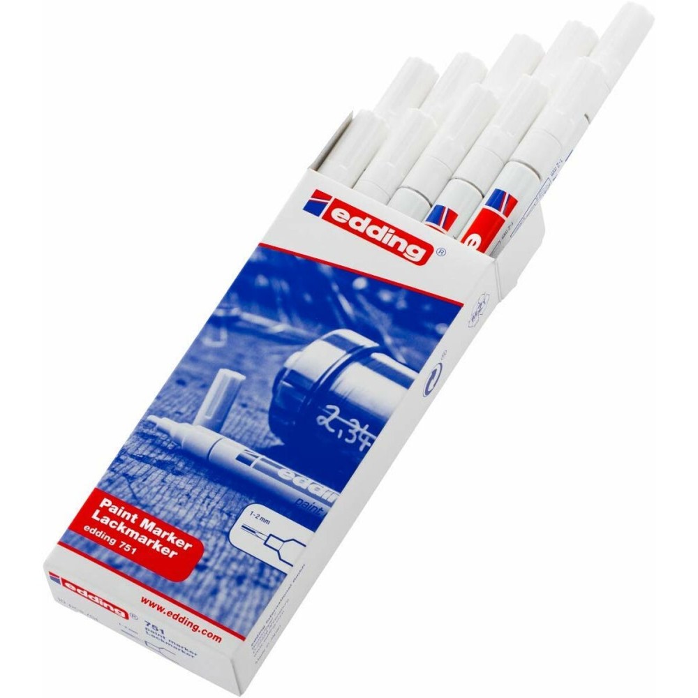 Permanent marker Edding E751 White (10 Units)