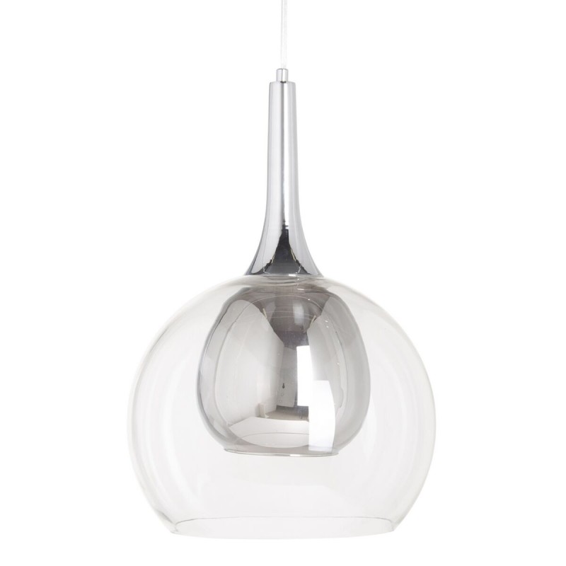 Ceiling Light Crystal Grey Metal 30 x 30 x 50 cm