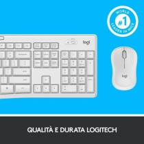 clavier et souris Logitech MK295 Blanc Qwerty Italien