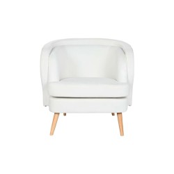 Siège DKD Home Decor Blanc Naturel Bois 91 x 80 x 78 cm