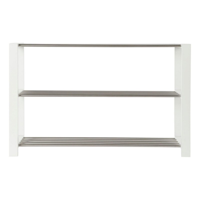 Shoe Rack DKD Home Decor 8424001835041 White Multicolour Silver Wood Metal 80 x 30 x 50 cm