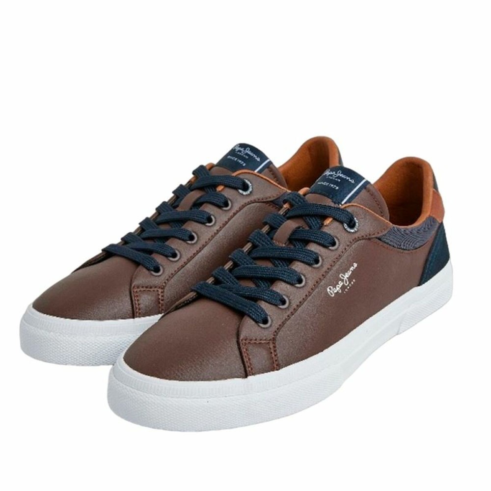 Chaussures de Sport pour Homme Pepe Jeans Kenton Court Marron