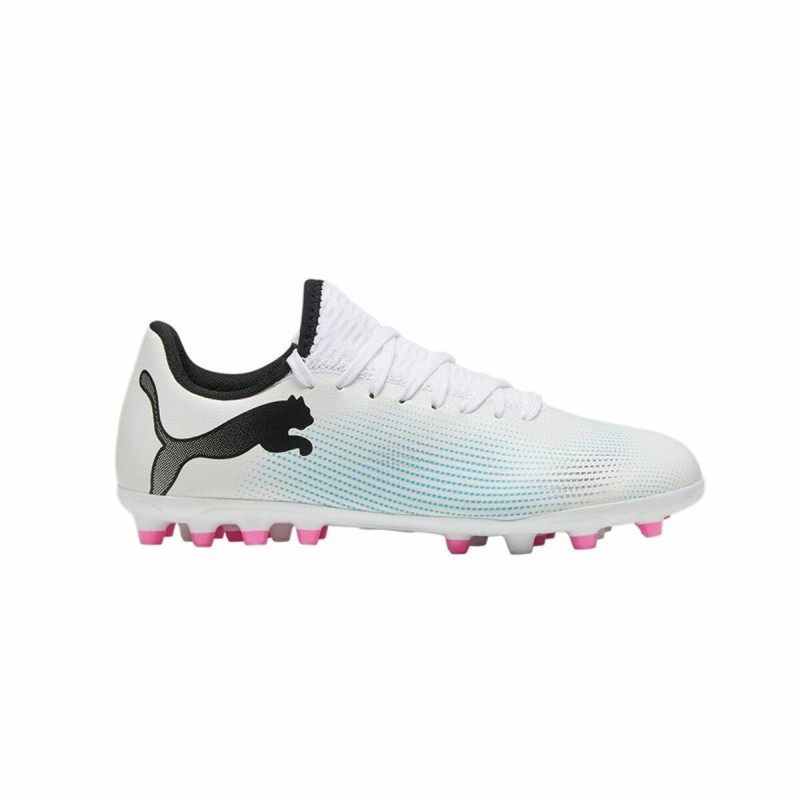 Children's Multi-stud Football Boots Puma Future 7 Play MG White