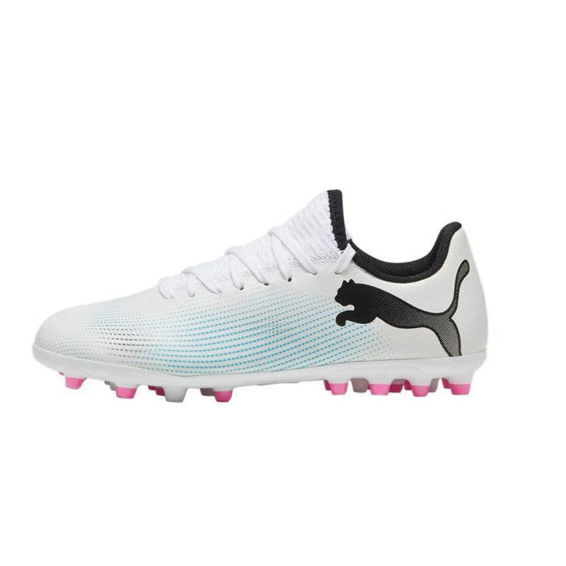 Children's Multi-stud Football Boots Puma Future 7 Play MG White