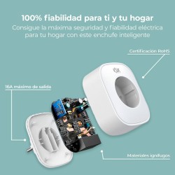 Intelligenter Stecker KSIX Smart Energy Slim WIFI 250V Weiß