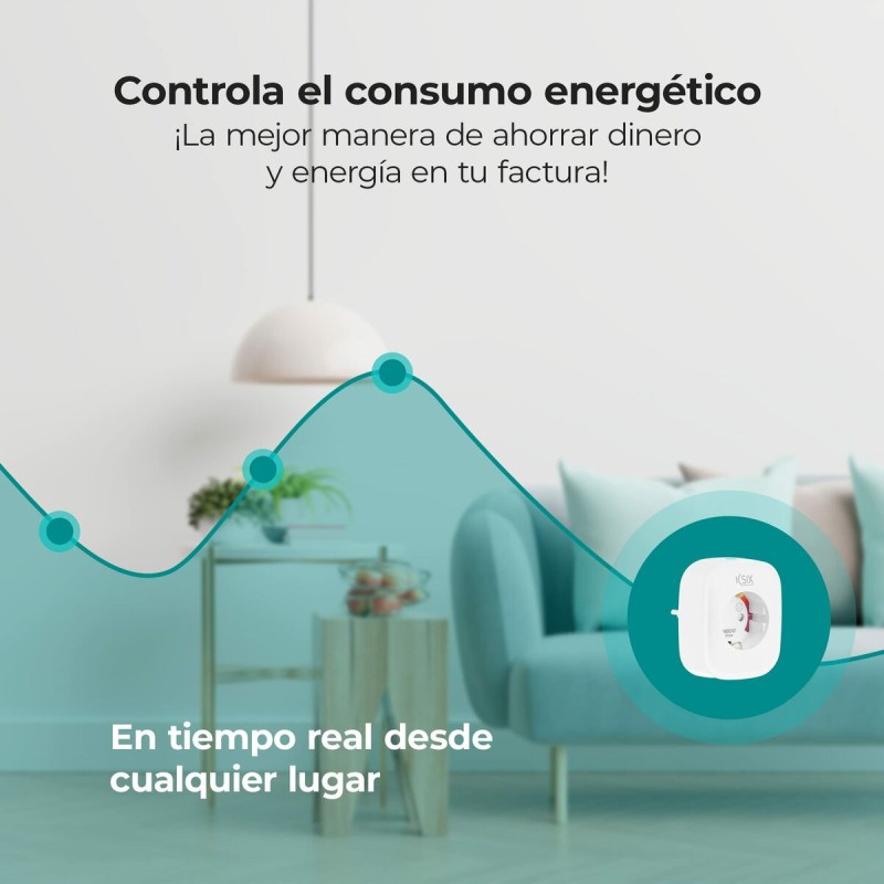 Smart Plug KSIX Smart Energy Slim WIFI 250V White