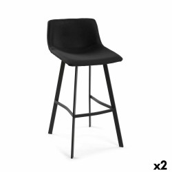 Hocker Versa Baldwin Schwarz 49 x 88 x 42 cm (2 Stück)