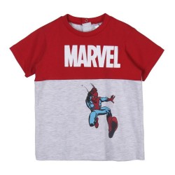 T shirt à manches courtes Enfant Marvel Gris 2 Unités