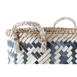 Set de basket DKD Home Decor Noir Naturel Bambou 40 x 38 x 38 cm