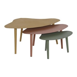 Set of 3 tables DKD Home Decor Multicolour 100 x 60 x 41 cm