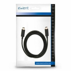 USB-C Cable to USB Ewent EC1046 Black 1 m