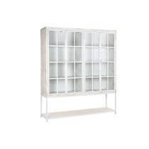 Étagère DKD Home Decor Blanc Noir Métal Bois de manguier 170 x 45 x 200 cm