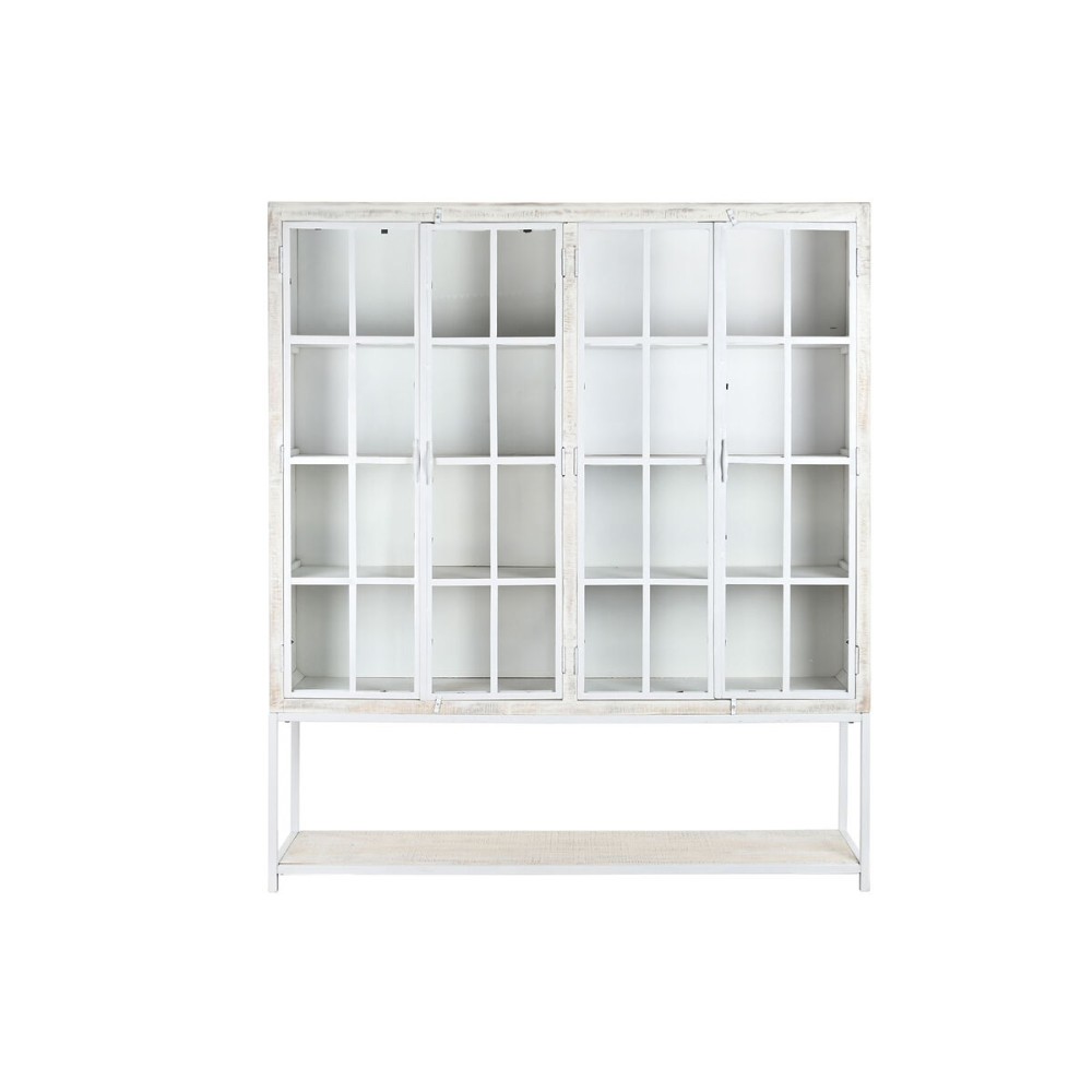 Étagère DKD Home Decor Blanc Noir Métal Bois de manguier 170 x 45 x 200 cm