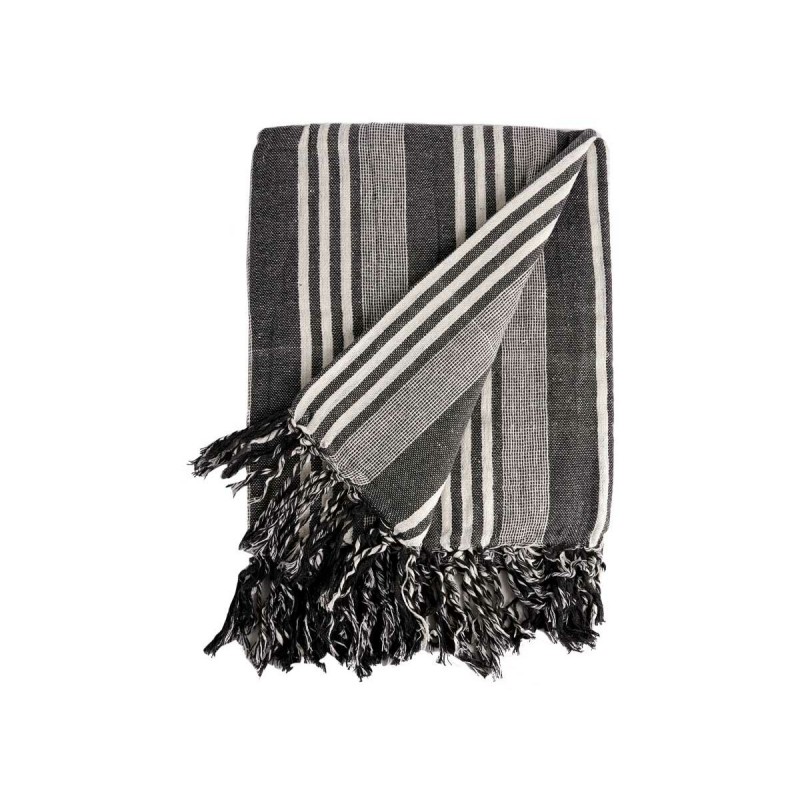 Foulard multi-usages Rayures 235 x 205 cm Blanc Gris (8 Unités)