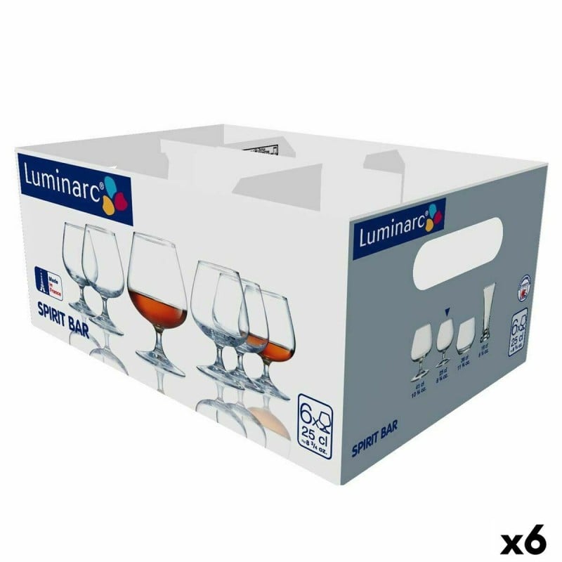 Coupe-ball Luminarc Spirit Bar Transparent verre 6 Unités 250 ml (Pack 6x)