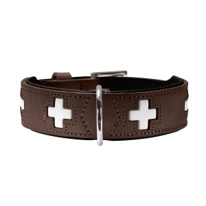 Dog collar Hunter Swiss Brown Black M 55 cm