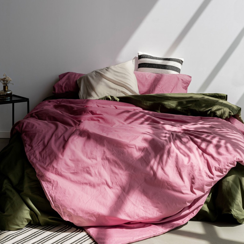 Housse de Couette HappyFriday BASIC Magenta 260 x 220 cm