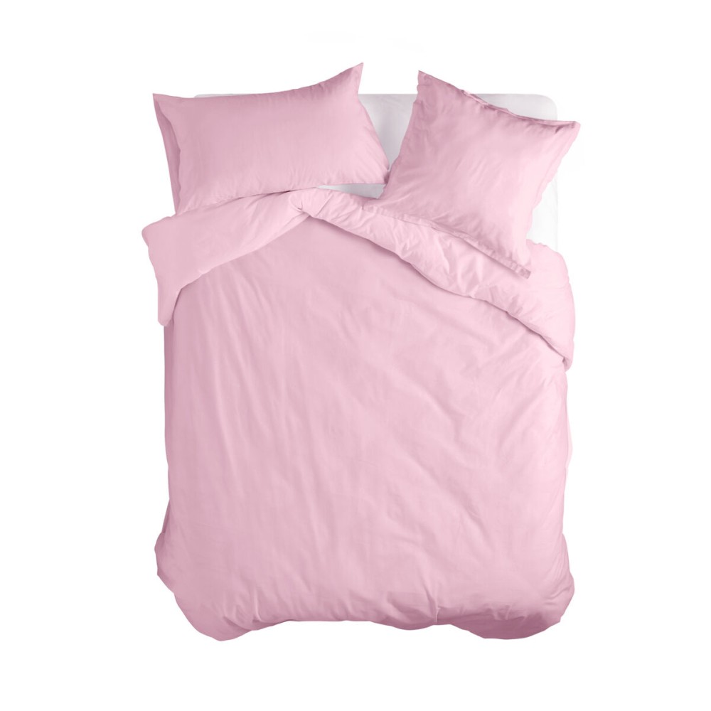 Housse de Couette HappyFriday BASIC Rose clair 240 x 220 cm