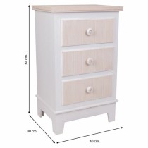 Nightstand Alexandra House Living White 30 x 64 x 40 cm