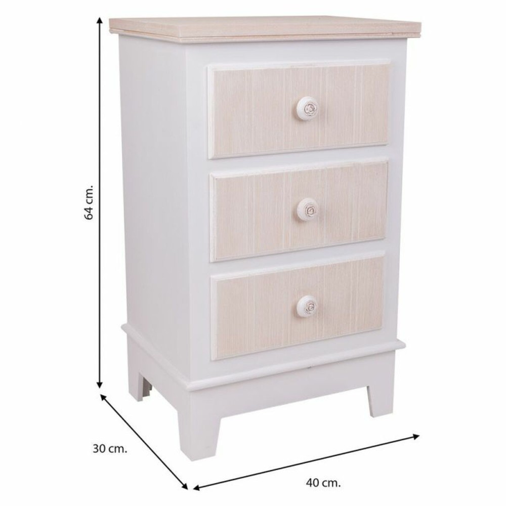 Nightstand Alexandra House Living White 30 x 64 x 40 cm